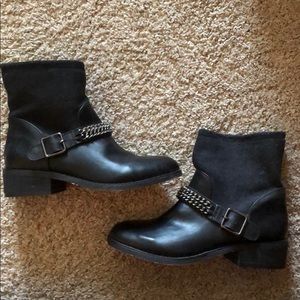 Ann Taylor Loft Moto Ankle Booties - worn once!!